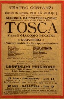 Tosca: the second-ever performance on January 16, 1900